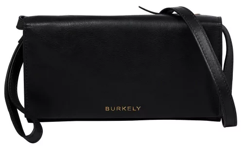 Burkely Fine Firenze fekete mini női bőr válltáska, crossbody 20 x 12 x 3 cm