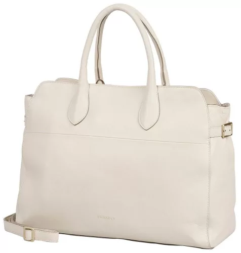 Burkely Demi bézs színű női bőr kézitáska, válltáska 40 × 30,5 × 14 cm