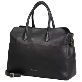   Burkely Demi fekete női bőr kézitáska, válltáska 40 × 30,5 × 14 cm