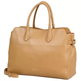   Burkely Demi mogyoróbarna női bőr kézitáska, válltáska 40 × 30,5 × 14 cm