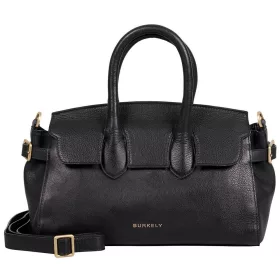   Burkely Demi fekete női bőr kézitáska, vállpánttal 28 × 15 × 11 cm