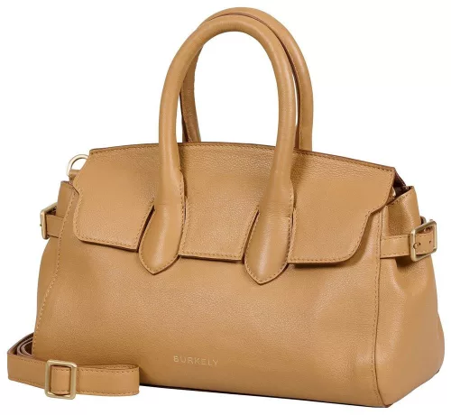 Burkely Demi mogyoróbarna női bőr kézitáska, vállpánttal 28 × 15 × 11 cm