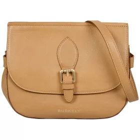   Burkely Demi mogyoróbarna női bőr válltáska, crossbody 20 × 12,5 × 8 cm