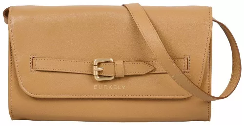 Burkely Demi mogyoróbarna női bőr válltáska, clutch 23 × 13 × 8 cm