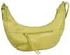Burkely Nalan banánzöld, ívelt női bőr válltáska, crossbody 40 × 18 × 8 cm