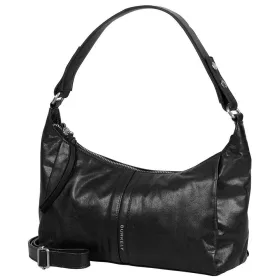   Burkely Nalan fekete női bőr válltáska, crossbody 25 × 15 × 10 cm