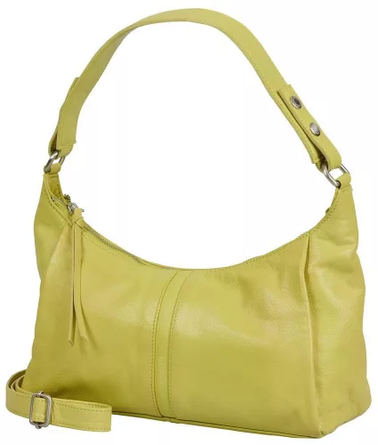 Burkely Nalan világoszöld női bőr válltáska, crossbody 25 × 15 × 10 cm