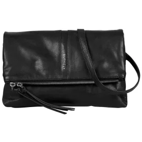   Burkely Nalan fekete női bőr válltáska, crossbody 27 × 18 × 3 cm