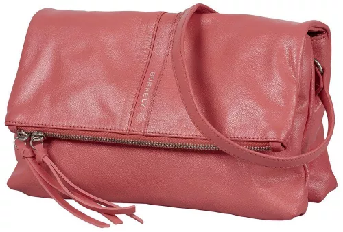 Burkely Nalan rózsaszín női bőr válltáska, crossbody 27 × 18 × 3 cm