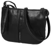 Burkely Nalan fekete női bőr válltáska, crossbody 24 × 17 × 2,5 cm