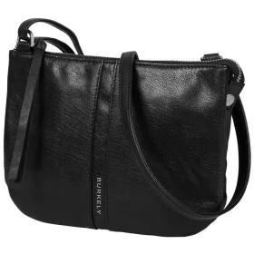   Burkely Nalan fekete női bőr válltáska, crossbody 24 × 17 × 2,5 cm