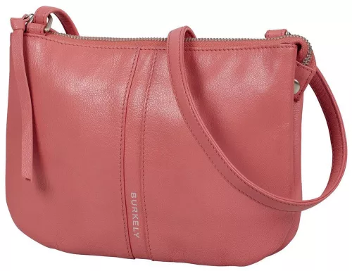 Burkely Nalan rózsaszín női bőr válltáska, crossbody 24 × 17 × 2,5 cm