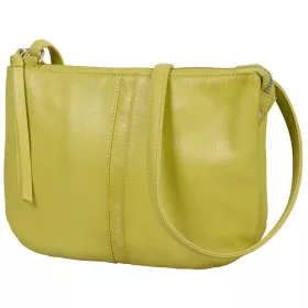   Burkely Nalan világoszöld női bőr válltáska, crossbody 24 × 17 × 2,5 cm