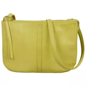   Burkely Nalan világoszöld női bőr válltáska, crossbody 24 × 17 × 2,5 cm