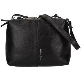 Burkely Myra fekete női bőr oldaltáska, crossbody