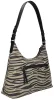 Burkely Animo Hobo fekete-fehér női bőr válltáska 30 × 20 × 9 cm