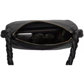 Burkely Braidy fekete női bőr válltáska 37 x 17 cm