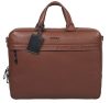 Burkely Bold Bobby konyakbarna bőr laptoptáska 15.6"  41 x 31 cm