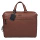 Burkely Bold Bobby konyakbarna bőr laptoptáska 15.6"  41 x 31 cm