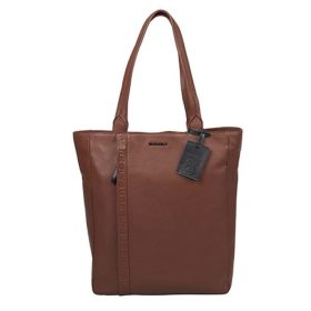   Burkely Bold Bobby konyak színű női bőr válltáska, laptop táska 14"