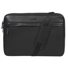   Burkely Bold Bobby Sleeve fekete bőr laptoptáska, oldaltáska 15.6"  39 x 28 cm