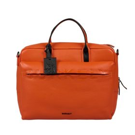   Burkely Moving Maddox narancssárga színű bőr laptoptáska, oldaltáska 15.6"