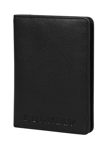 Burkely MADOX fekete bőr útlevéltartó, irattartó 15 × 11 cm