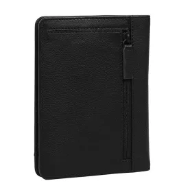   Burkely MADOX fekete bőr útlevéltartó, irattartó 15 × 11 cm