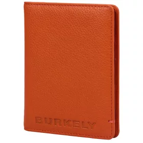   Burkely MADOX narancssárga bőr útlevéltartó, irattartó 15 × 11 cm