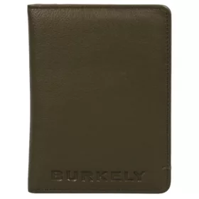   Burkely MADOX zöld bőr útlevéltartó, irattartó 15 × 11 cm