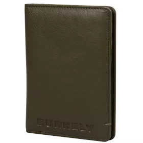   Burkely MADOX zöld bőr útlevéltartó, irattartó 15 × 11 cm