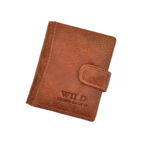   Wild Things Only 5505-1 barna férfi bőr pénztárca 8.5 x 10.3 x 2.5 cm