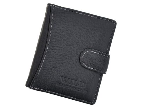 Wild Things Only 5505-1 fekete férfi bőr pénztárca 8.5 x 10.3 x 2.5 cm