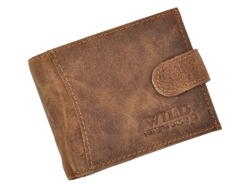 Wild Things Only 5504-1 világosbarna férfi bőr pénztárca 10.5 x 8.5 x 2.5 cm