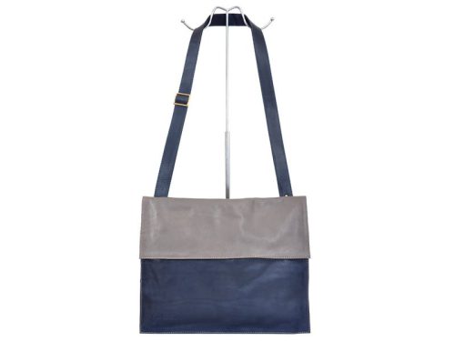 Pierre Cardin 1403 EDF4 kék női bőr válltáska, oldaltáska 37 x 30 x 5 cm