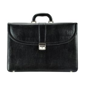   Stefania B551 BY fekete uniszex bőr aktatáska, laptop 16" 44 x 31 x 14 cm