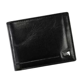   Rovicky CPR-023-BAR RFID fekete férfi bőr pénztárca 11 x 8.5 x 2 cm