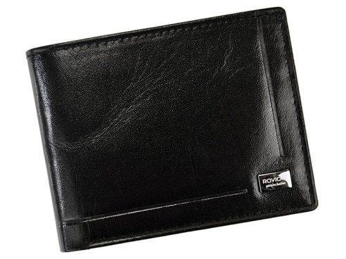 Rovicky CPR-023-BAR RFID fekete férfi bőr pénztárca 11 x 8.5 x 2 cm