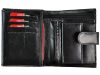 Ronaldo RM-06L-CFL fekete férfi bőr pénztárca 9.7 x 12.3 x 2.7 cm