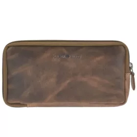   Greenburry valódi bőr cipzáras övtáska, mobiltelefon tartó 20 x 10 cm