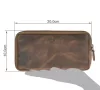 Greenburry valódi bőr cipzáras övtáska, mobiltelefon tartó 20 x 10 cm