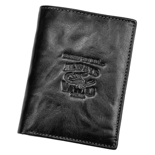 Always Wild N4-BC RFID fekete férfi bőr pénztárca 10 x 12.5 x 2.5 cm
