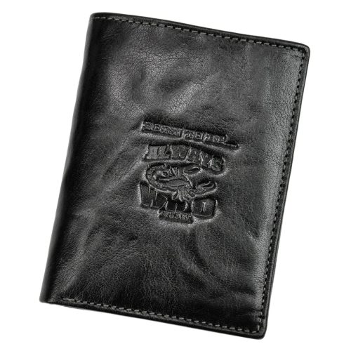 Always Wild N4-BC RFID fekete férfi bőr pénztárca 10 x 12.5 x 2.5 cm