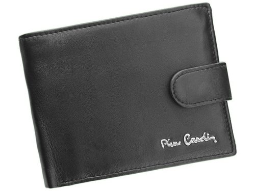 Pierre Cardin TILAK09 324A fekete férfi valódi bőr pénztárca 12 x 9.5 x 2.5 cm