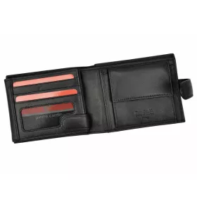   Pierre Cardin TILAK09 324A fekete férfi valódi bőr pénztárca 12 x 9.5 x 2.5 cm