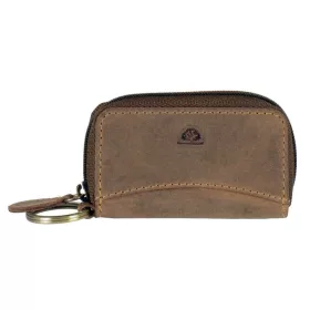 Greenburry barna bőr kulcstartó