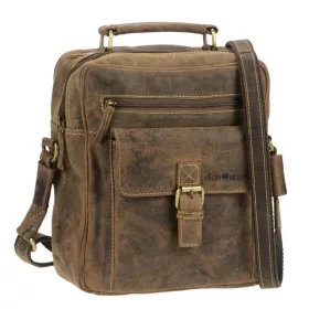   Greenburry férfi bőr oldaltáska, kézi fogóval 25 x 27 cm