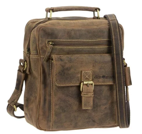 Greenburry férfi bőr oldaltáska, kézi fogóval 25 x 27 cm