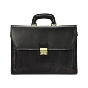   Gregorio 819-2 fekete férfi bőr aktatáska 38 x 29 x 10.5 cm