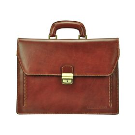   Gregorio 819-2 konyak férfi bőr aktatáska 38 x 29 x 10.5 cm
